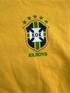 FIFA Brazil soccer inspired logo, Kilroy’s shirt